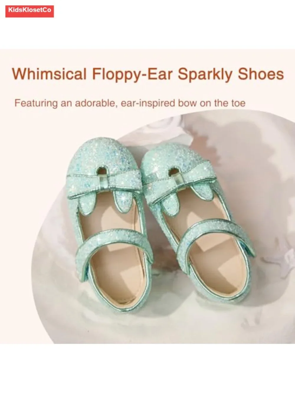 Girls Mary Jane Ballet Flats - Sparkly Shoes for Fancy Wedding